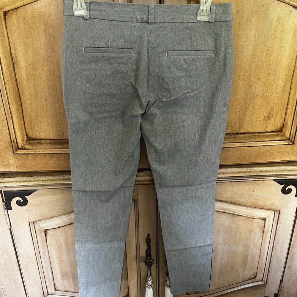 Banana Republic Sloan Curvy Heathered Grey Side Stripe Slim Ankle Pant Size 0 - Picture 3 of 5